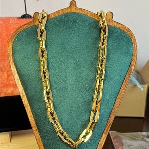 Bold Unisex Gold Chain Necklace 20” Gold over Stainless Steel